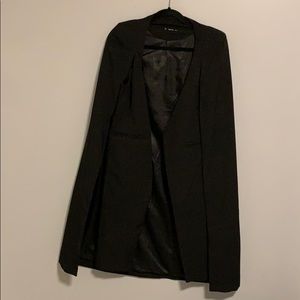 Shein XS black cape blazer